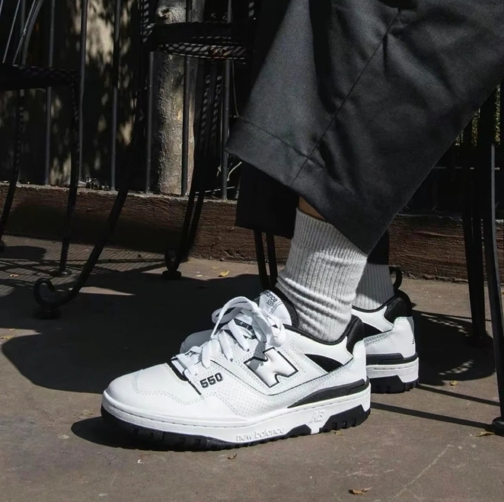Men's New balance 550 sneaker-black/white